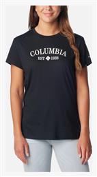 Columbia Trek Γυναικείο T-shirt Μαυρο από το Modivo