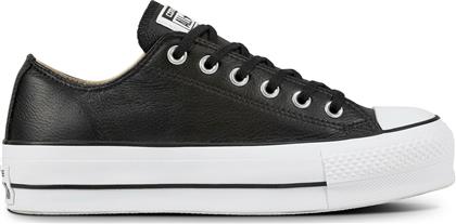 Converse Chuck Taylor All Star Lift Clean Leather Low Top Flatforms Sneakers Black / White από το Modivo