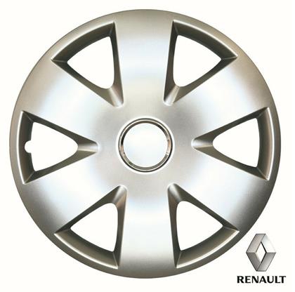 Croatia Cover Σετ Τάσια Αυτοκινήτου Renault Clio III/Megane III 4τμχ 15'' Ασημί