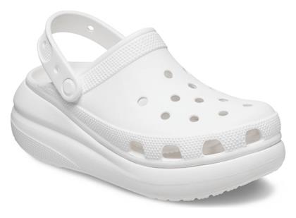 Crocs Classic Crush Ανατομικά Σαμπό Λευκά