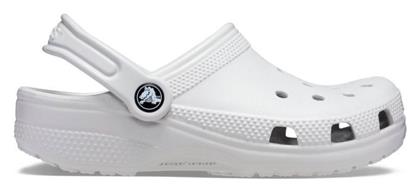 Crocs Classic Παιδικά Ανατομικά Σαμπό Θαλάσσης Λευκά Γκρι