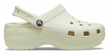 Crocs Classic Platform Clog Ανατομικά Σαμπό Μπεζ από το Modivo