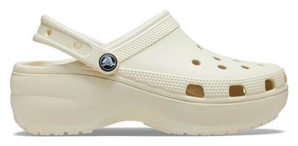 Crocs Classic Platform Clog Ανατομικά Σαμπό Λευκά