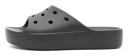 Crocs Classic Slides με Πλατφόρμα σε Μαύρο Χρώμα