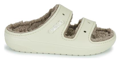 Crocs Cozzzy Χειμερινές Γυναικείες Παντόφλες με γούνα σε Μπεζ χρώμα