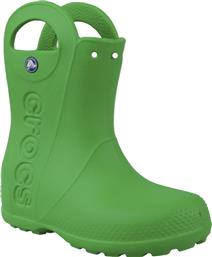 Crocs Παιδικές Γαλότσες Handle It Πράσινες από το MybrandShoes