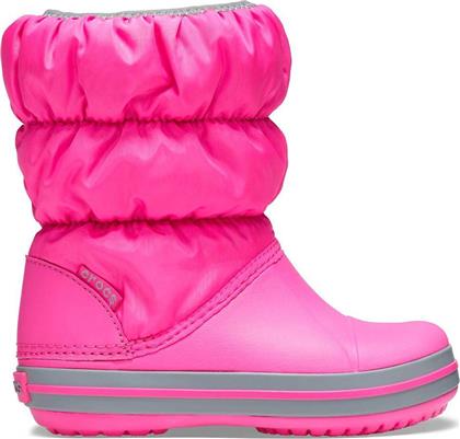 Crocs Puff Παιδικές Μπότες Χιονιού Candy Pink