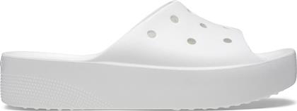 Crocs Slides με Πλατφόρμα σε Λευκό Χρώμα από το SportsFactory