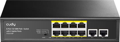 Cudy FS1010P Unmanaged L2 PoE+ Switch με 8 Θύρες Ethernet