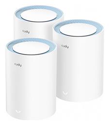 Cudy M1200 WiFi Mesh Network Access Point Wi‑Fi 5 Dual Band (2.4 & 5GHz) σε Τριπλό Kit