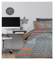 Das Home Παιδικό Κουβερλί Μονό Grey, Orange 160x220εκ.