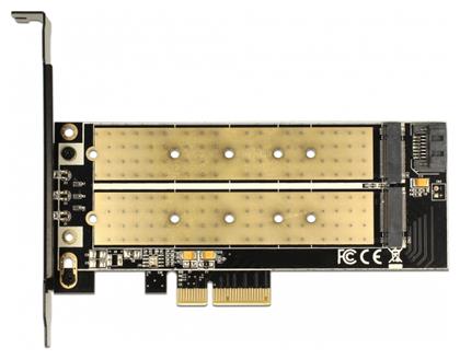 DeLock Κάρτα PCIe σε 2 θύρες M.2 (Key B/Key M)