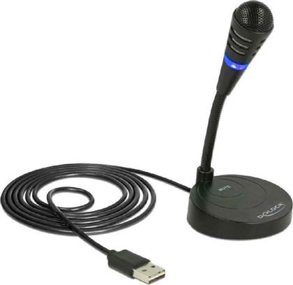 DeLock USB Microphone with base and Touch-Mute Button με Σύνδεση USB από το e-shop