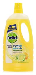 Dettol Power & Fresh Καθαριστικό Υγρό Πατώματος με Απολυμαντική Δράση Λεμόνι 1lt