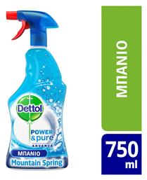 Dettol Power & Pure Advance Καθαριστικό Spray Λεκάνης με Άρωμα Mountain Spring 750ml