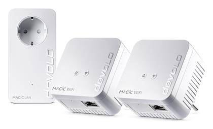 Devolo Magic 1 WiFi mini Powerline Τριπλού Kit για Ασύρματη Σύνδεση Wi‑Fi 4 με Passthrough Πρίζα και Θύρα Ethernet από το Kotsovolos
