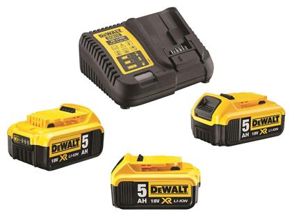 Dewalt Σετ Πολυφορτιστής & Μπαταρίες 18V 3 x 5.0Ah DCB115P3