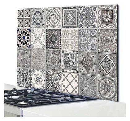 Διακοσμητικό Αυτοκόλλητο Τοίχου Grey Azulejos Multi 72x48εκ. Ango από το Designdrops