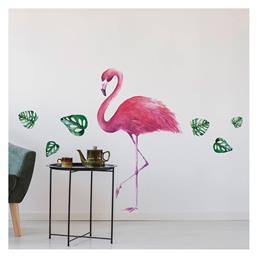 Διακοσμητικό Αυτοκόλλητο Τοίχου Tropical Flamingos 70x70cm Ango από το 24home