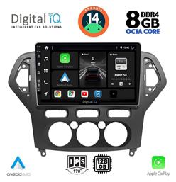 Digital IQ Ηχοσύστημα Αυτοκινήτου για Ford Mondeo 2007-2011 με A/C (Bluetooth/USB/AUX/WiFi/GPS/Apple-Carplay/Android-Auto) με Οθόνη Αφής 10''