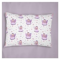 Dimcol Bebe Βρεφική Μαξιλαροθήκη από 100% Βαμβάκι White-Lilac 35x45εκ. από το 24home