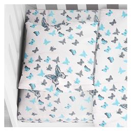 Dimcol Butterfly Βρεφική Μαξιλαροθήκη από 100% Βαμβάκι 56 Sky Blue 35x45εκ.