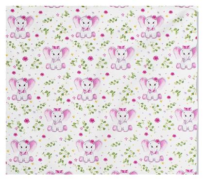 Dimcol Elephant Πάνα Αγκαλιάς Χασέ 173 White-Pink 80x80cm από το Designdrops