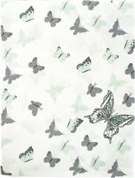 Dimcol Παιδική Μαξιλαροθήκη ''Butterfly'' από 100% Βαμβάκι 50x70cm Πράσινη