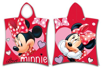 Dimcol Minnie Παιδικό Πόντσο Θαλάσσης 05 50x115cm σε Κόκκινο χρώμα