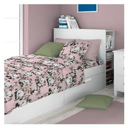 Dimcol Panda Bear Σετ Σεντόνια Μονά Βαμβακερά Pink 160x240cm 3τμχ από το 24home