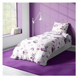 Dimcol Παιδική Παπλωματοθήκη Βαμβακερή Μονή Mauve 160x240εκ. από το 24home