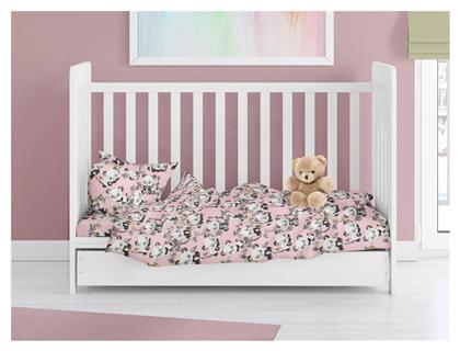 Dimcol Βρεφική Παπλωματοθήκη Bebe Panda Pink 120x160εκ. από το 24home