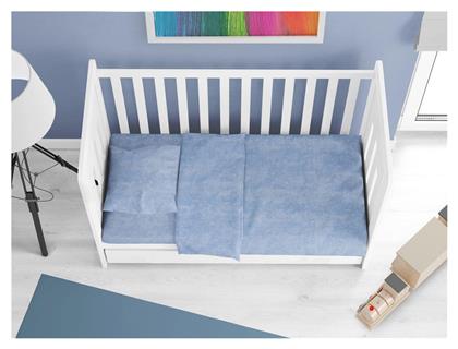 Dimcol Βρεφική Παπλωματοθήκη Bebe Premium Shadow Sky Blue 120x160εκ.