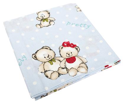 Dimcol Βρεφική Παπλωματοθήκη Two Lovely Bears 64 Blue 120x160εκ.