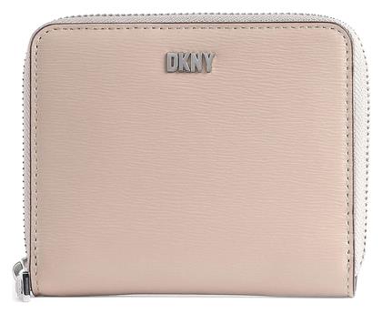 DKNY Bryant Μικρό Δερμάτινο Γυναικείο Πορτοφόλι Εκρού