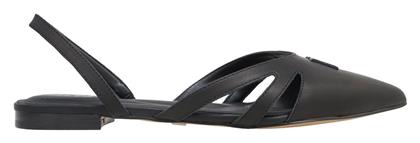 DKNY Δερμάτινες Γυναικείες Μπαλαρίνες Slingback σε Μαύρο Χρώμα από το Z-mall