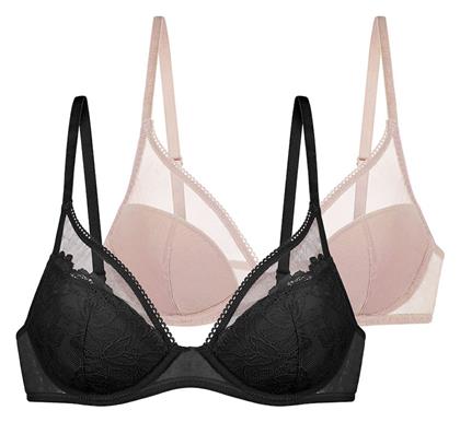 Dorina Black/beige Σουτιέν με Ελαφριά Ενίσχυση & Μπανέλες 2Pack