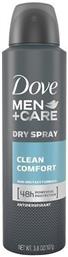 Dove Men+Care Clean Comfort Dry Αποσμητικό 48h σε Spray 150ml