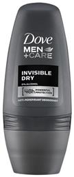 Dove Men+Care Invisible Dry Αποσμητικό 48h σε Roll-On 50ml από το Esmarket