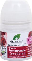 Dr.Organic Pomegranate Φυσικό Αποσμητικό σε Roll-On Χωρίς Αλουμίνιο 50ml
