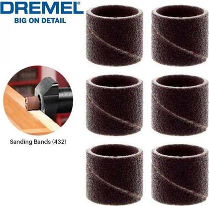 Dremel 432 Σετ Tαινίες Λείανσης Πολυεργαλείου K120 13x13mm 6τμχ από το Plus4u