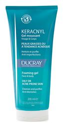 Ducray Gel κατά της Ακμής Keracnyl για Λιπαρές Επιδερμίδες 200ml