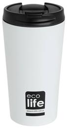 Ecolife Coffee Cup Ποτήρι Θερμός Ανοξείδωτο BPA Free Λευκό 370ml