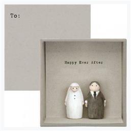 Ευχετήρια Κάρτα Γάμου σε Κουτί Happy Ever After 7x7cm από το EasyU