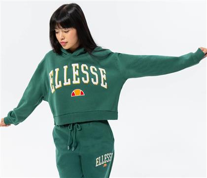 Ellesse Cropped Γυναικείο Φούτερ με Κουκούλα Πράσινο από το Plus4u