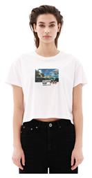 Emerson Γυναικείο Αθλητικό Crop T-shirt Λευκό από το Outletcenter