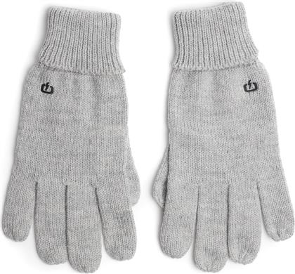 Emerson Light Grey Melange Πλεκτά Γάντια από το Outletcenter