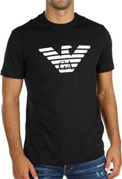 Emporio Armani Ανδρικό T-shirt Μαύρο με Στάμπα από το Spartoo
