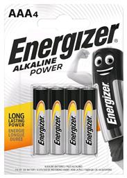 Energizer Power Αλκαλικές Μπαταρίες AAA 1.5V 4τμχ από το ΑΒ Βασιλόπουλος