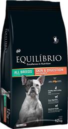 Equilibrio Skin & Digestion 12kg Ξηρά Τροφή για Ενήλικους Σκύλους με Σολομό